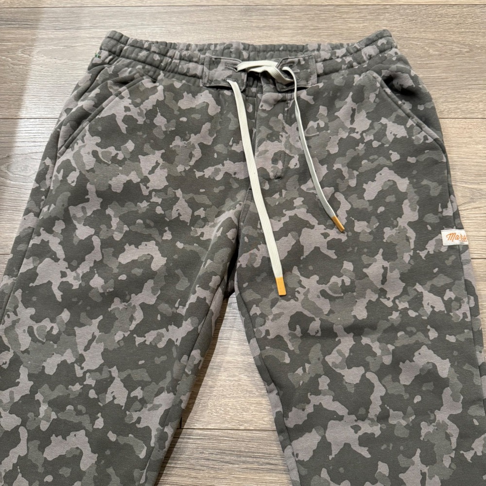 Marsh Wear Mens Camo Joggers Grey Camouflage Fleece Sweatpants Size Medium